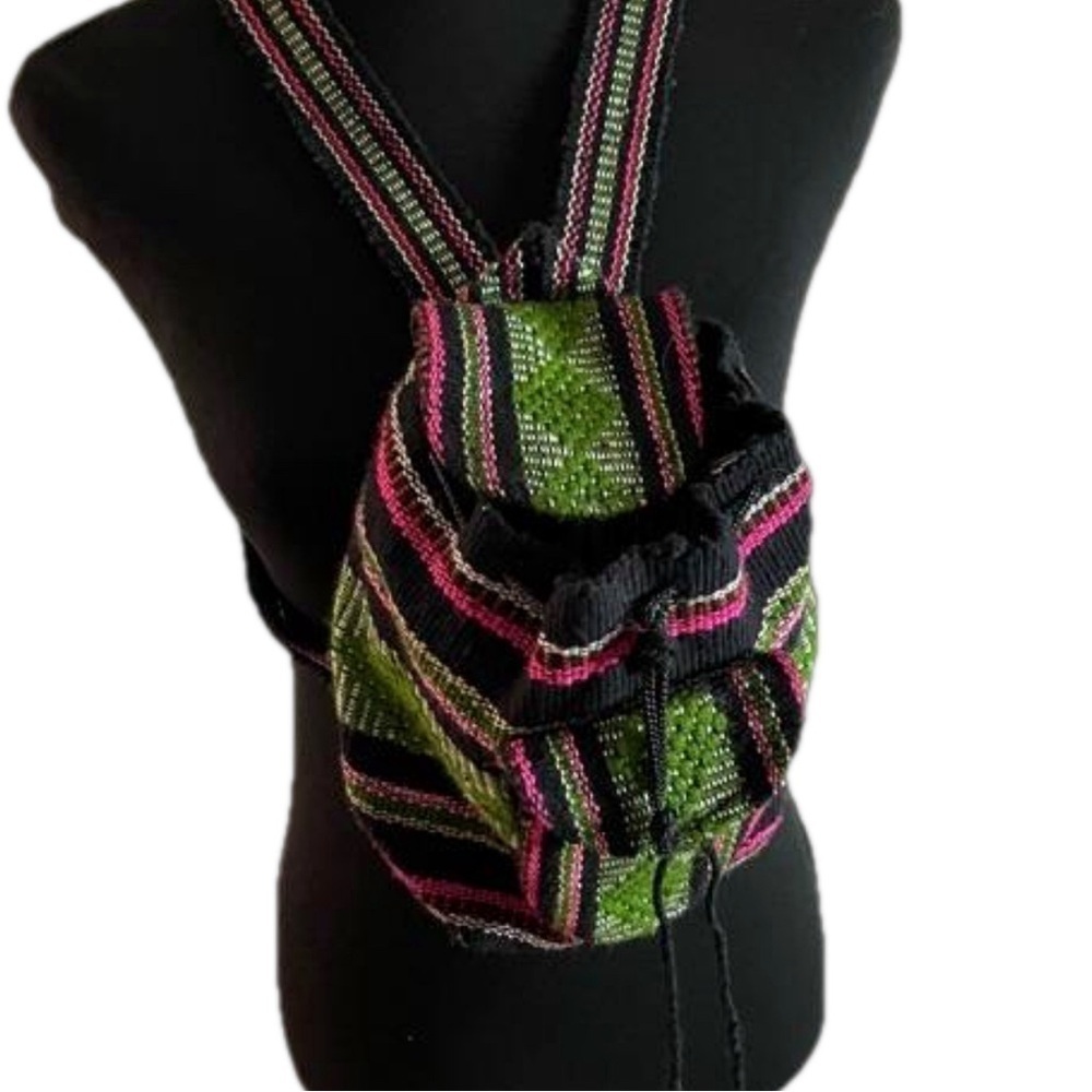 Small Hand Woven Artesanias Lillo Molina Indian Blanket Backpack